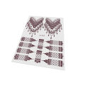 Waterproof Henna Tattoo Stickers Skin-safe Brown Lace Flower Temporary Tattoos Sticker Tattoos Non-permanent Henna Tattoo for. 