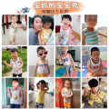 Baby Summer Pure Cotton Sleeveless Suit Baby Thin Vest Set Children Boys Little Boys Western Style Summer Sports. 