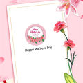 Tag Sticker Kraft Paper Happy Birthday Gift Tag Hangtag 500 Pieces Round Happy Mother's Day Gift.