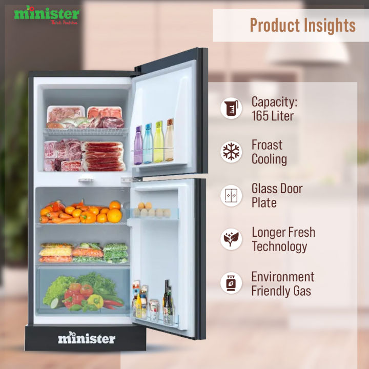 MINISTER%20%20Refrigerator%20M-165%20Black%20Arum%20Lily%20with%20Free%20Delivery%20-%20Image%202