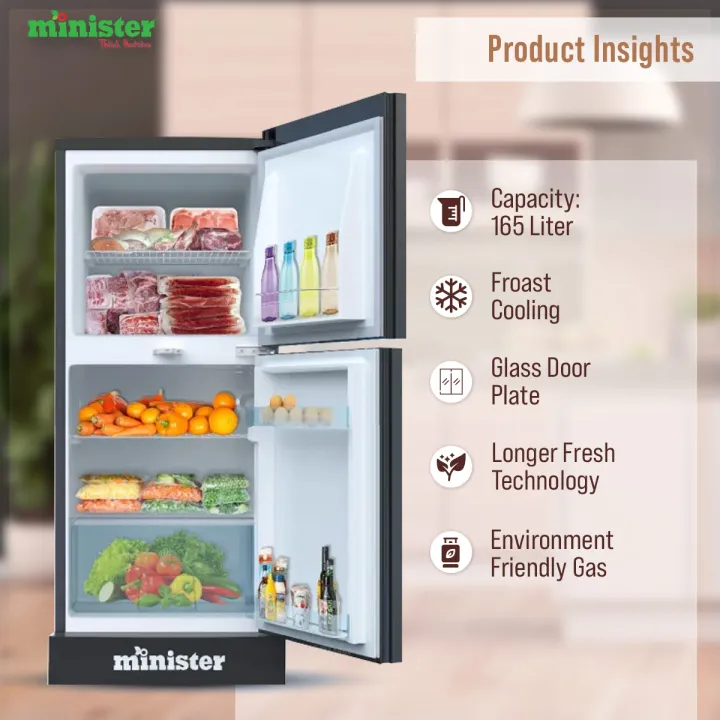 MINISTER%20%20Refrigerator%20M-165%20Black%20Arum%20Lily%20with%20Free%20Delivery%20-%20Image%202