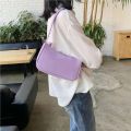 Soft PU Leather Armpit Bags Retro Women’s Bow Handbag Underarm Bag Solid Color Ladies Fashion Design Small Shoulder Bags.