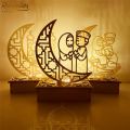 Eid Mubarak Wood Ornament Ramadan Festival Islam Muslim Party Decor Supplies Eid and Ramadan Home Decoration Kareem Eid Al-Adha. 