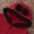 (NEW)Toddler Baby Boys Cartoon Ears Hoodie Zip Clothes Jumpsuit. 