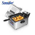 Sonifer SF-1004 Adjustable Thermostat 2400W 6L Cooking Oil Big Household Stainless Steel Electric Deep Fryer. 