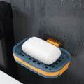 Soap Holder Suction Self Draining Soap Dish Holder, Bathroom Soap Holder, with Suction Cup, Soap Dish Suitable for Shower, Bathroom, Kitchen. 