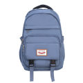 New middle and high school college students class school bag, large capacity, simple casual and versatile, solid color travel backpack for men and women.