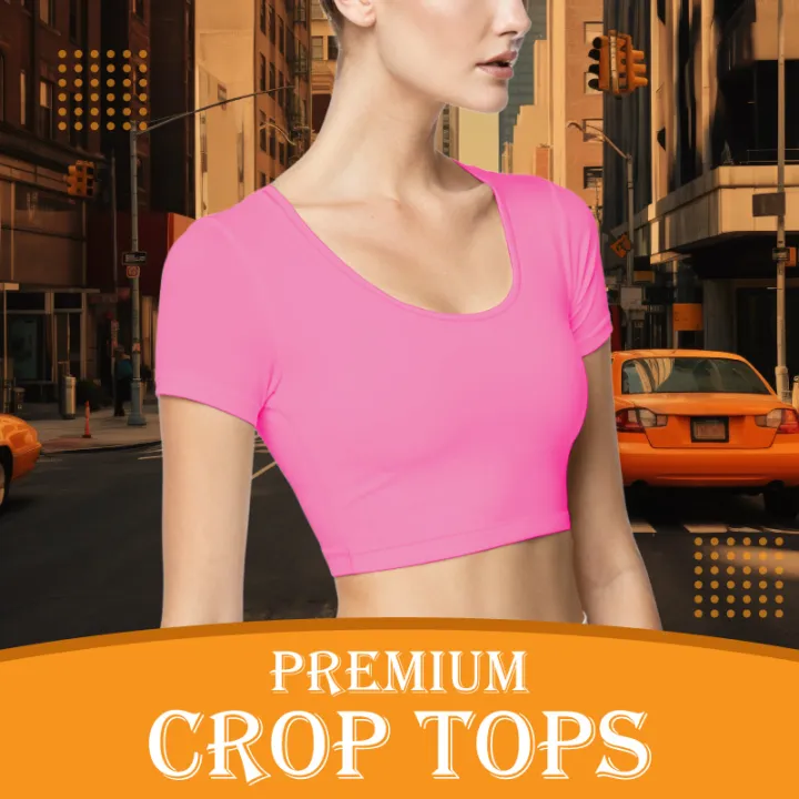 Exclusive%20Imported%20Premium%20Quality%20Super%20Soft%20Polyester%20Crop%20Top%20T-shirt%20for%20Girls/Women%20-%20Image%202