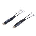 2Pcs UHF/VHF/FM/TV F cable 75-300 Ohm balun antenna matching transformer adapter.