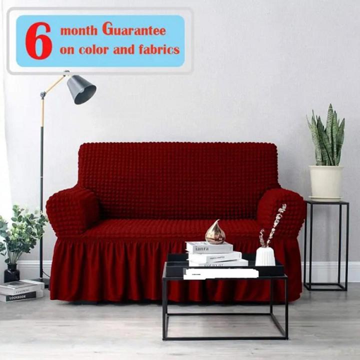 2 seater Turkey Elastic Sofa Cover maroon colour