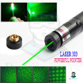 Laser Pointer Light Rechargeable Green Adjustable Burn Match Light goes up to the plane. 