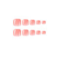 24pcs Sweet Pink Toe Nails Gradient Glitter False Toenail Full Cover Wearable for Girl Women Summer Artificial Toenail Tips. 