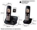 Panasonic KX-TG3712 Cordless Phone with 2 Handsets. 