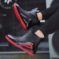Rain Boots Men's Winter Construction Site Labor Protection Rain Boots Waterproof Non-Slip Wear-Resistant Rainy Day Fishing Work Water Shoes Thick Sole Fleece-Lined. 