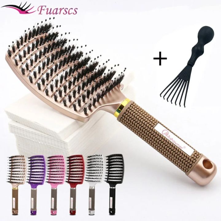 Detangle Hairbrush Women Hair Brush Massage Comb Anti Klit Brushy Haarborstel Scalp Curly Combing brushes Hairdressing Tools
