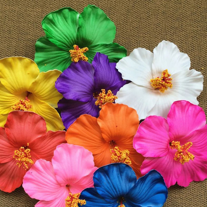 Bohemian Hibiscus Flower Hair Clip For Women Girls Beach Style Clip Artificial Floral Hairpin Resort Seaside Hair Accessories