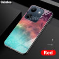 Phone Case for Tecno POP 7 Back Cover Tempered Glass Back Cover Starry Sky Design Cases Casing Hp for Tecno POP 7 Cover Cases Shell Mirror Glass.