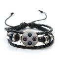 SONGDA Old Video Game Controller Men Leather Bracelet Novelty Handmade Glass Gem Art Photo Charm Bracelet Boys Gift Idea Jewelry. 