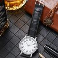 Trendy Pu Leather Wrist Watch Men Woman Couples Watches Clock Quartz Watch Daily Business Office Hand Jewelry Accessories Gift.