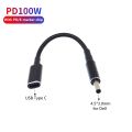 Type C to 4.5x3.0mm Plug Converter 100W USB C PD Fast Charging Cable for HP / Dell Laptop Charger DC 4.5*3.0. 