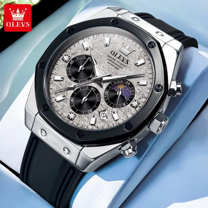 Olevs%209911%20TPU%20Silicone%20Chronograph%20Wrist%20Watch%20For%20Men%20-%20Image%202