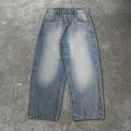 blue baggy jeans | Light washed blue | 100% Cotton Denim Fabric.