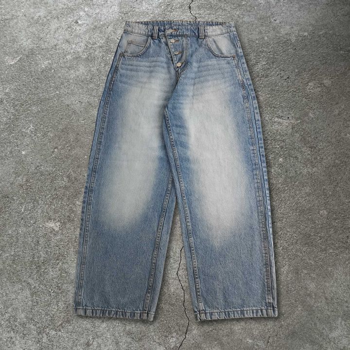 blue baggy jeans | Light washed blue | 100% Cotton Denim Fabric