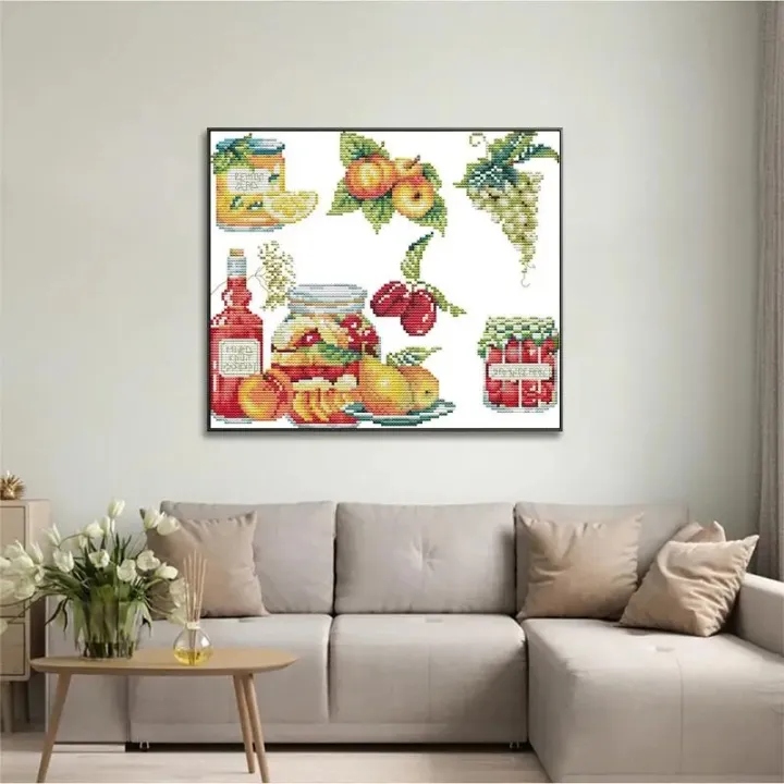 Jam%20Still%20Life%20Patterns%20Cross%20Stitch%20Kits%20Aida%2014ct%2016ct%2011ct%20White%20Canvas%20Printed%20Embroidery%20Sewing%20Kit%20DIY%20Needlework%20Crafts%20-%20Image%203