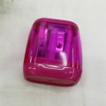 Plastic Color Transparent Pencil Sharpener Geometric Double Hole Sketch Pencil Sharpener Manual Pencil Sharpener Suitable for Pencil, Sketch. 