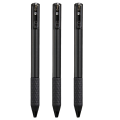 3X Geometric Metal Crinkle Pen Fidget, Stress Relief Metal Shape Shifting Switchpen, 0.5mm Retractable Gel Pen, Black. 