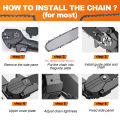 10PCS 6Inch Sharp Chain and Guide Rail Set for Mini Saw Special Chain.