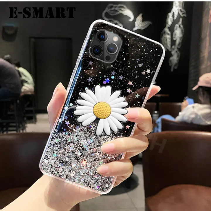 Phone%20Case%20iphone%2012%20Pro%20Max%20Transparent%20Bling%20Glitter%20Cases%20Soft%20Clear%20Shining%20Sequin%20Back%20Cover%20with%20Daisy%20Flowers%20Folding%20iphone12%20Pro%20Max%20Case%20-%20Image%202