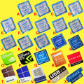 Original 6 7 8th generation Intel i3 i5 i7 Celeron intel Xeon Pentium processor Dolby sticker label.