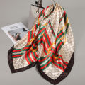 Scarf women's new 2024 versatile autumn and winter style, foreign fashion, thin spring and summer, small square scarf, silk scarf dual-purpose. 