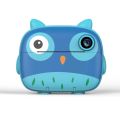 1080P Cute Kids Instant Camera 12MP Kids Digital Camera with 3 Printing Paper Rolls 2.4inch IPS Screen-blue. 