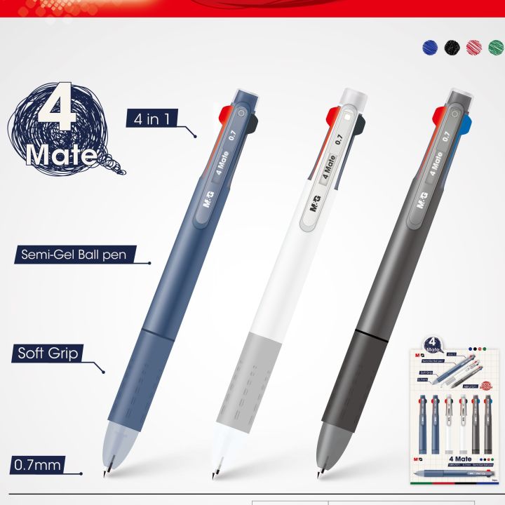 M&G%20Wisdom%204%20Color%20Pen%200.7mm%20Semi%20Gel%20Ball%20Pen%201pec.%20-%20Image%203