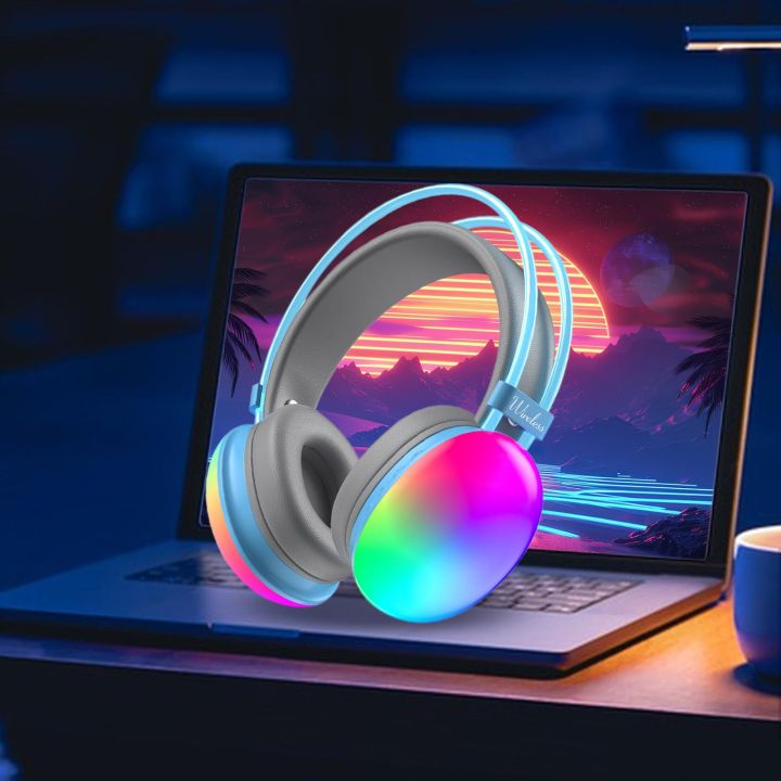 Cross-border New Headset Bluetooth Headset Y680 Wireless Headset RGB Streamers Colorful Light E-sports Game Headset