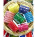 velvet kacher bangles package 1 (set of 7) bangles for girls. 