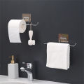 Rack Stainless Steel Roll Paper Holder Towel Stand Storage Rack Bathroom Organizer Self-adhesive Kitchen Toilet Paper Holder. 