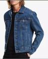 Navy Blue Denim Jacket For Men. 