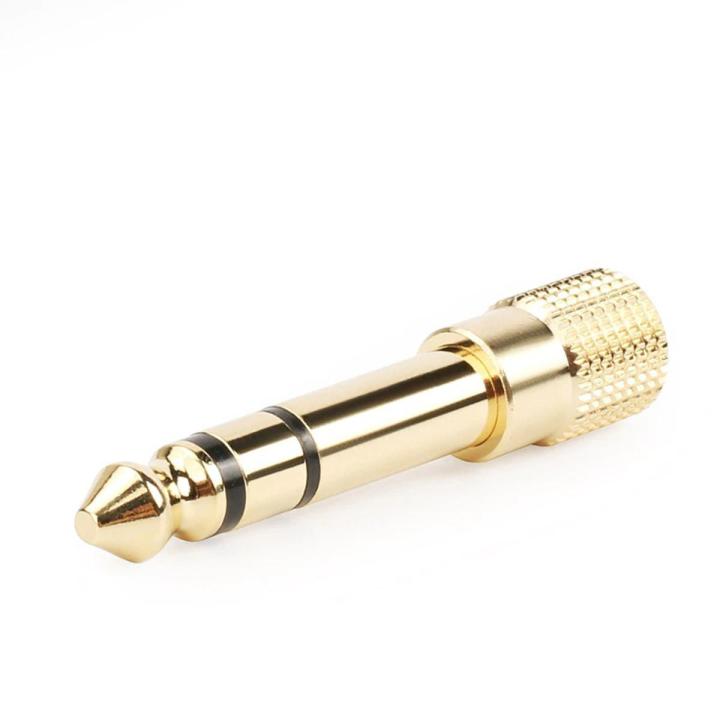 2pcs 6.5mm Nickel Plating Stereo Male Plug to 3.5mm Female Socket 3 Pole Audio Adapter Connector For Speaker Microphone