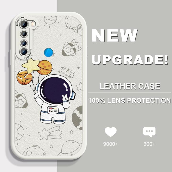 AMORVOR for Redmi Note Back Cover Cute Space Astronaut Print PU