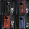 Applicable iQOO 12 Phone Case Cowhide Faucet Pattern Half Pack iqoo12Pro Leather Protective Cover. 