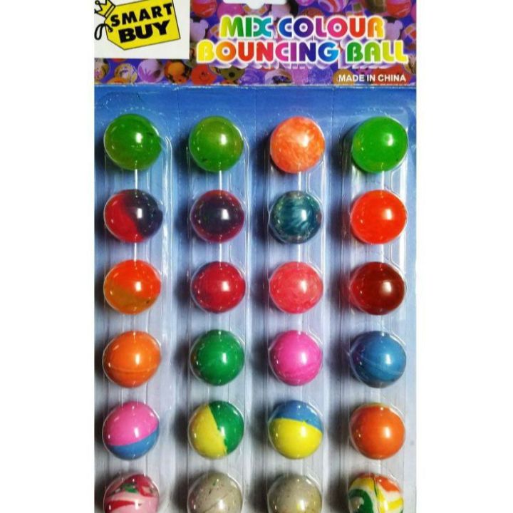 Marble Design Rubber Bouncy Balls 24Pcs/Pack