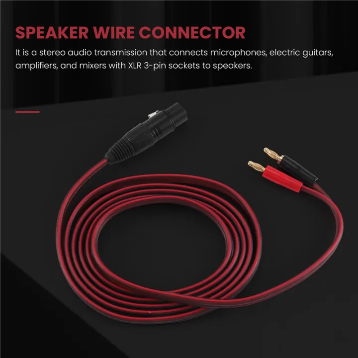 LKPCIGCXM%20XLR%20to%20Banana%20Speaker%20Cable,XLR%203%20Pin%20Female%20to%20Dual%20Banana%20Plugs%20Audio%20Cable,%20Gold-Plated%204mm%20Plug%20to%20XLR3%20Pro%20HiFi%20-%20Image%205
