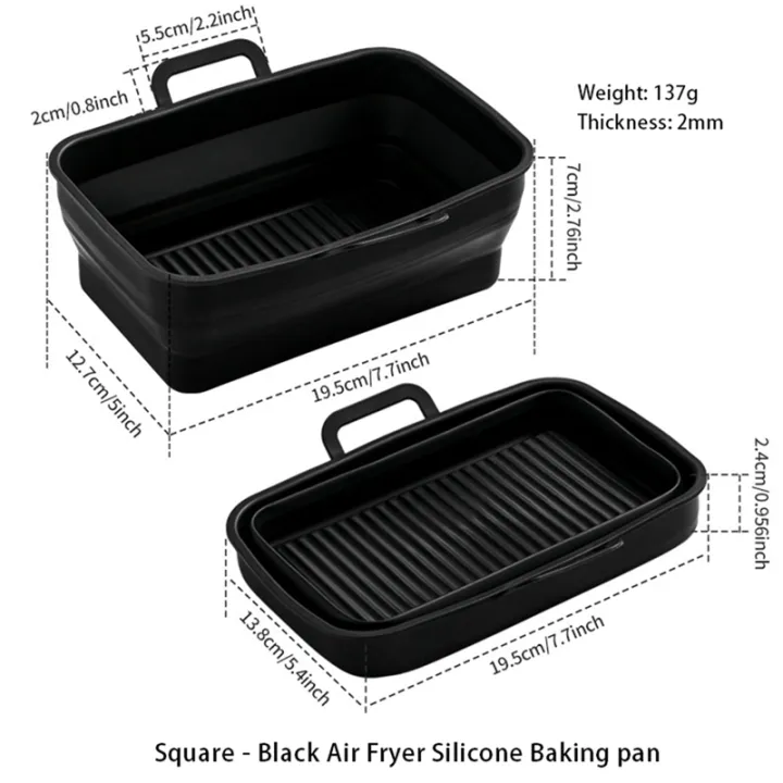 Silicone%20Air%20Fryer%20Liners%20for%20Ninja%20Dual%20Air%20Fryer%20AF400UK%20&%20Tower%20T17088,%20Foldable%20Silicone%20Air%20Fryer%20Basket%20Inserts%20-%20Image%205