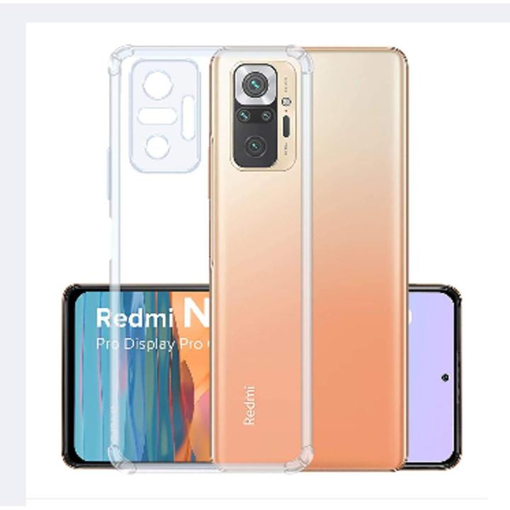 For Xiaomi Redmi Note 10 , Note 10s, Silicone Shock Proof Hard Back Soft Air Corner Bumper Anti-Scratch Cover Case