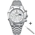 2023 BINBOND B0161 Top box Brand Man Casual Quartz Watch Luxury Luminous Wristwatch Stainless Steel Waterproof Men Clock. 