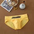 Underwear Brand Men's Breathable Briefs Fashion Tight Silk Low Waist Elastic U Pouch Close-Fitting Comfortable Underpants. 
