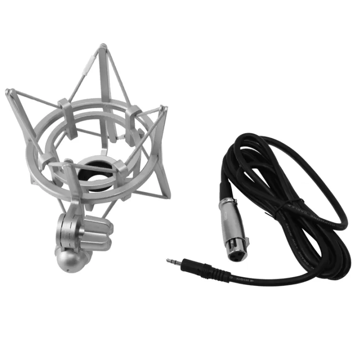 Professional%20Studio%20Record%20Condenser%20Microphone%20U87%20With%20Shock%20Mount,%20XLR%20to%203.5mm%20Audio%20cable,%20Mic%20Foam%20For%20Mobile%20Computer%20laptop%20Gaming%20Podcast%20Silver%20-%20Image%208